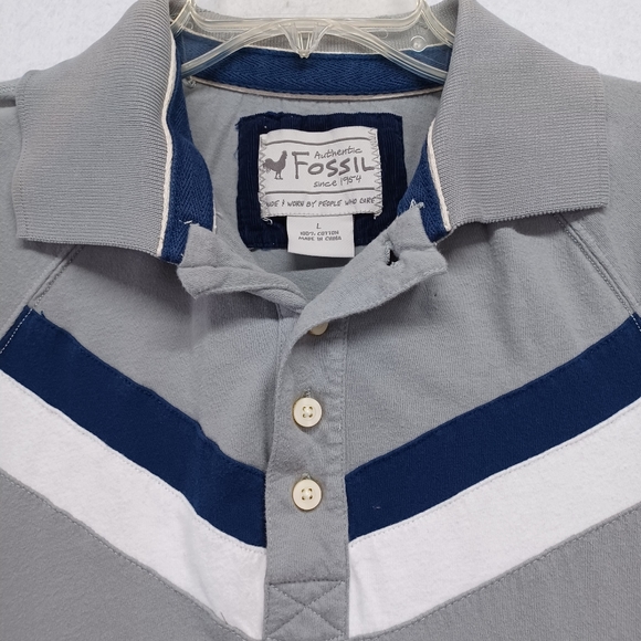Fossil Short Sleeve Polo Shirt Men's Sz L - Picture 5 of 7